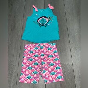 Tommy Bahama Teal Tank and Pink Sea Shell Shorts